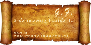Grünczveig Fabióla névjegykártya